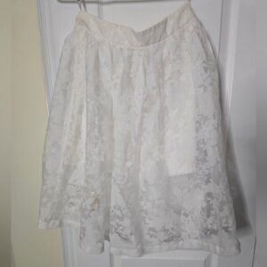 TOPSHOP WHITE MINI SKIRT with Overlay